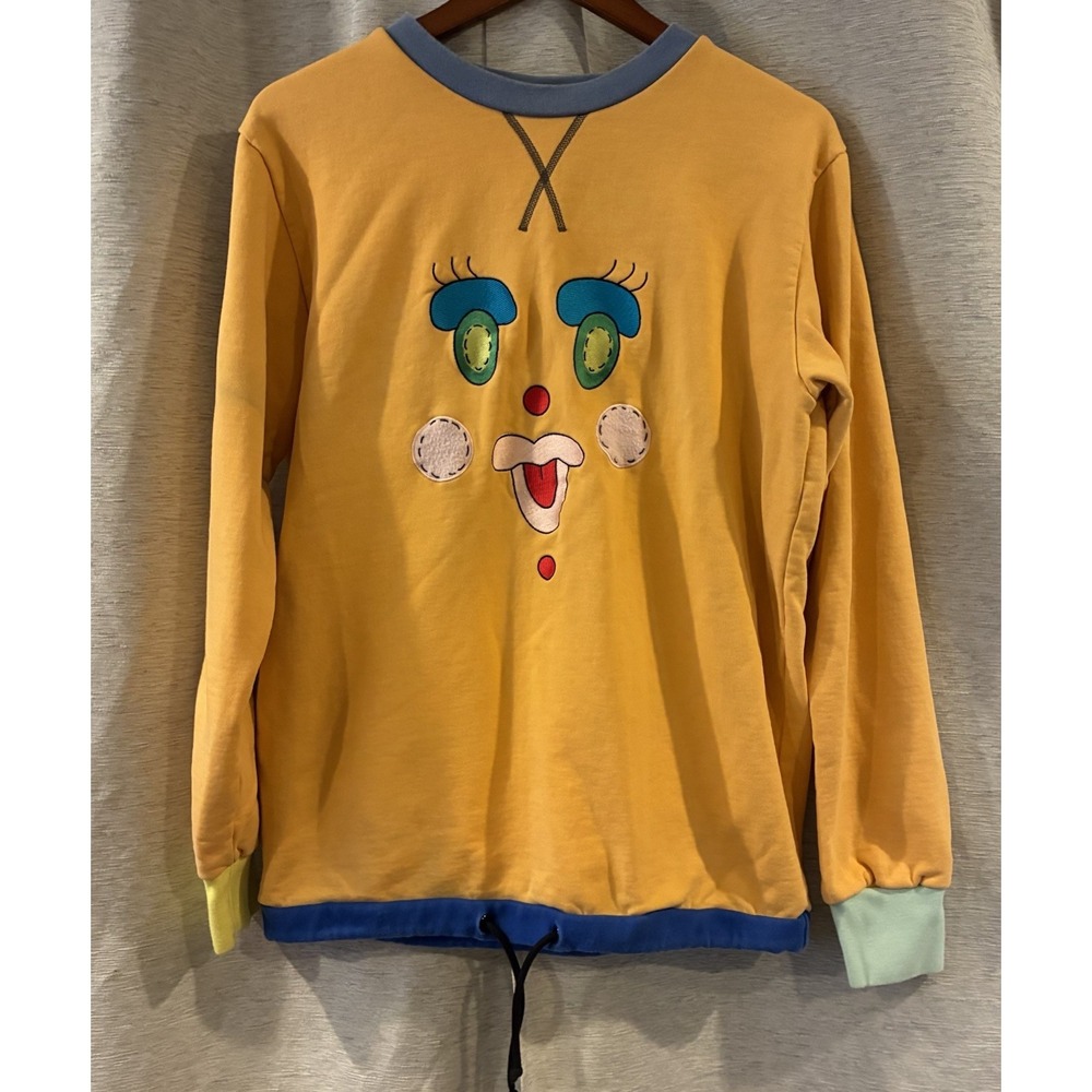 Teddy Fresh OG Rare Sweater 1st Drop Retro Grunge Yellow Pullover Womens Small
